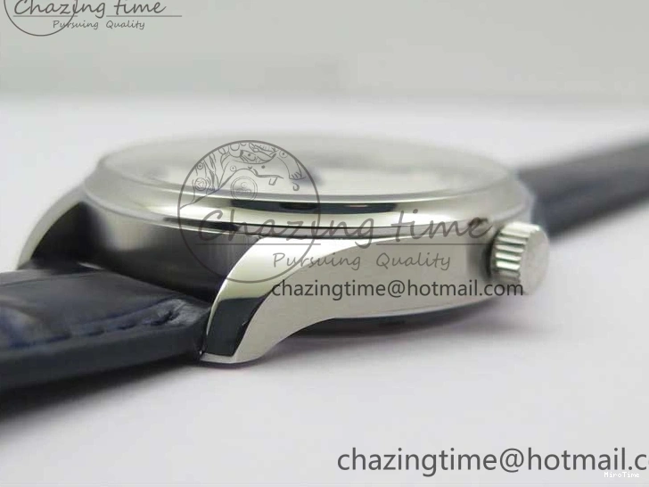 MIROTIME 0411 Packable Portuguese IW358304 ZF 1:1 Best Edition SS White Dial Blue Markers on Leather Strap A 7079